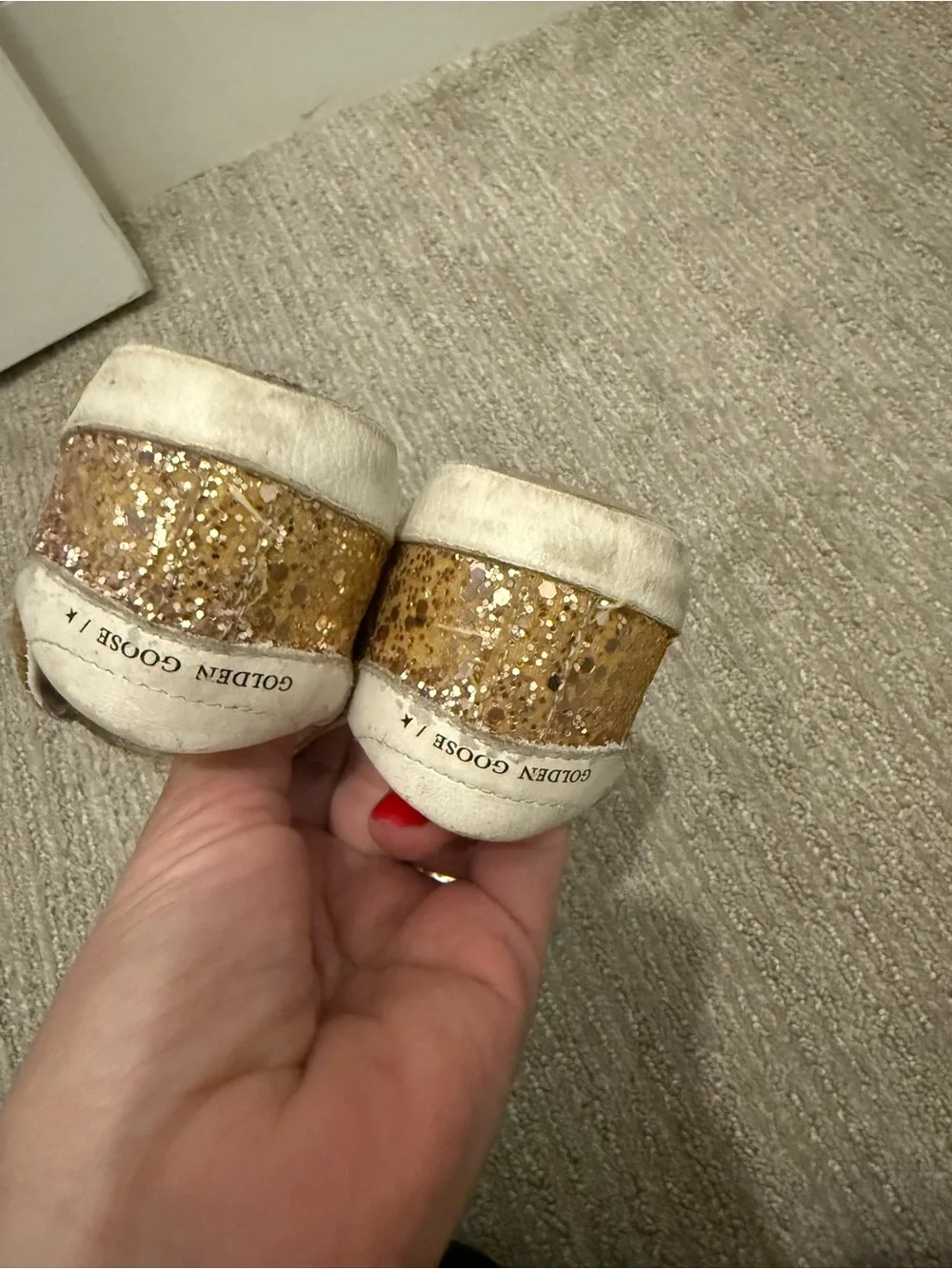 Golden Goose sparkling gold